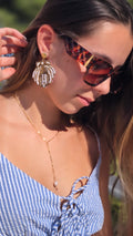 Boucles d'oreilles " Coquillage perlé"